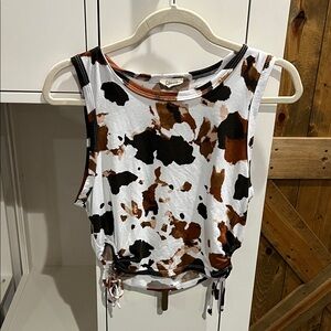 Bittersweet Cow Print Tank Top